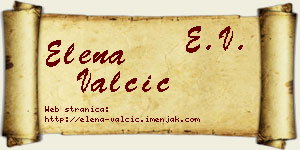 Elena Valčić vizit kartica